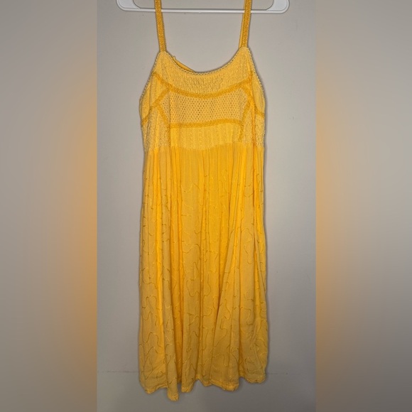 Mlle Gabrielle Yellow Crochet/Embroidered Dress - Picture 1 of 5